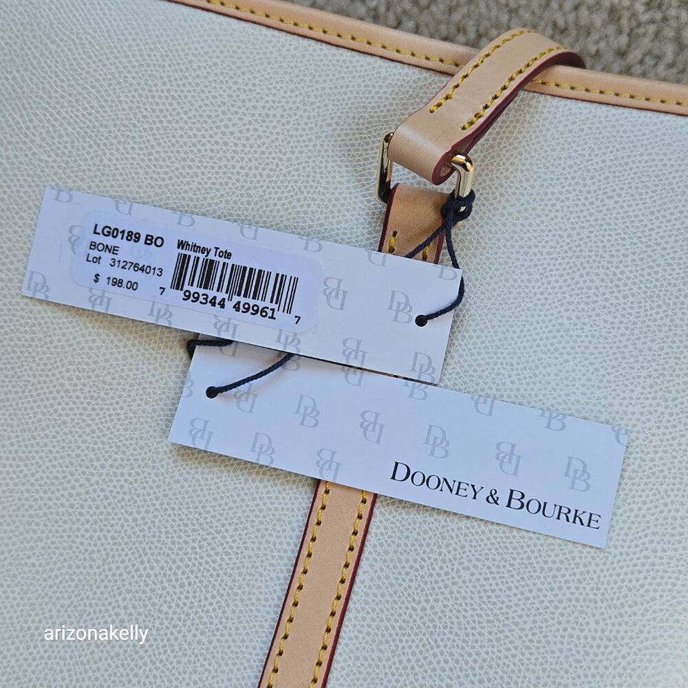 NWT Dooney & Bourke Whitney Tote Bone Leather - Picture 2 of 16